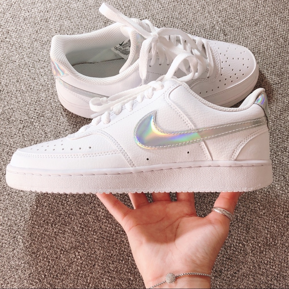 Nike Air Force , white/silver  women size 7.5